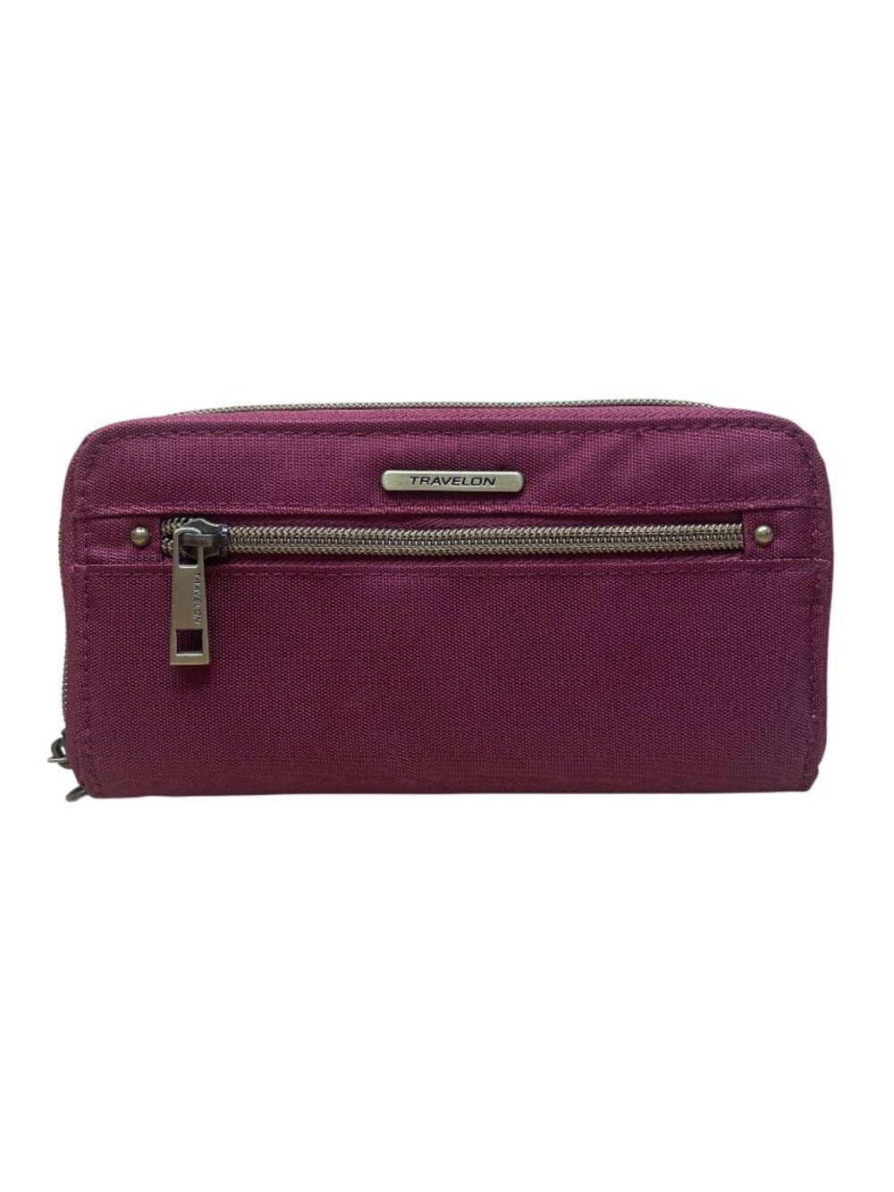 Travelon Women’s Red RFID Blocking Wristlet Wallet With Zippered Pocket